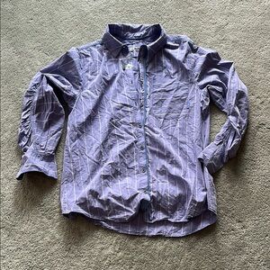 We The Free Lavender striped oversized Shirt